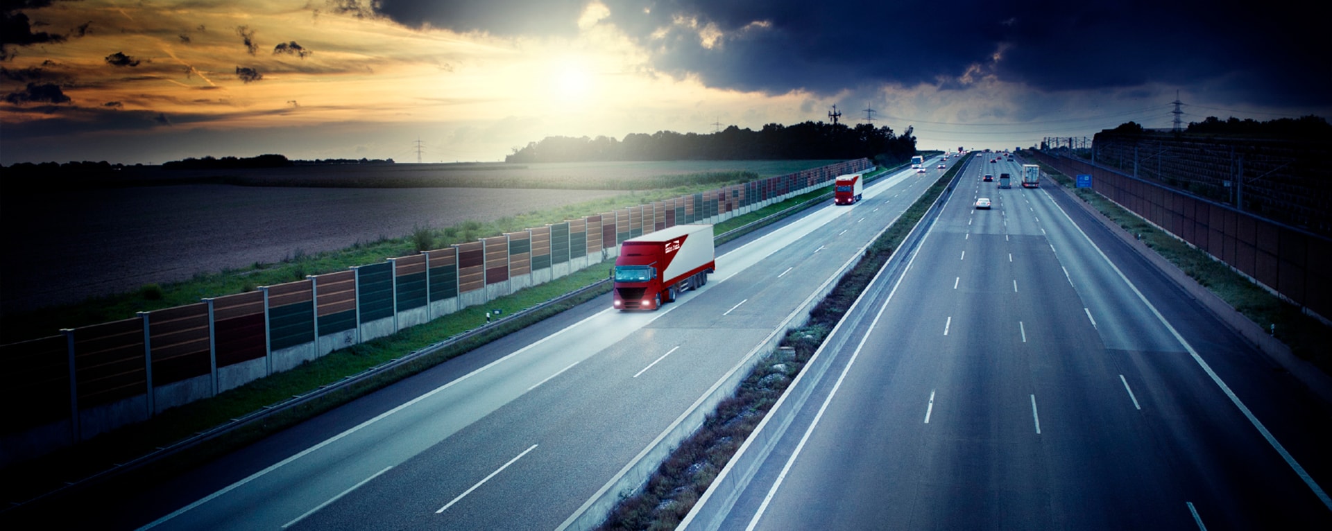 Peura-Trans trucks on highway